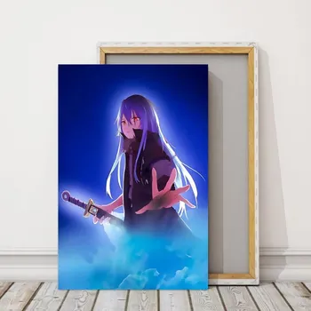 Рамка из цельного дерева Япония Аниме Rimuru Tempest Slime Wall Art Холст Картина Печать Плакаты Современные фотографии Кофейня Бар Гостиная Домашний декор 15*20cm(with frame)