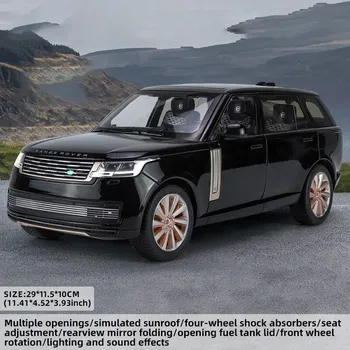 Новый 1:18 Land Rover Range Rover Масштабная модель внедорожника из литого под давлением металла Моделирование мини-модели автомобиля Игрушка для мальчика Подарок на четыре колеса Амортизация белый