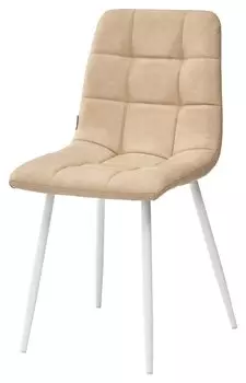 Стул CHILLI RU-16 бежевый винтаж, PU/ белый каркас