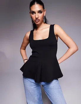 Топ River Island со вставками черного цвета