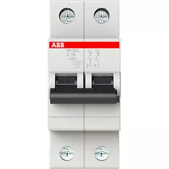 Автоматический выключатель ABB SH202L 1P CN 10 А 4.5 кА 2CDS242001R0104