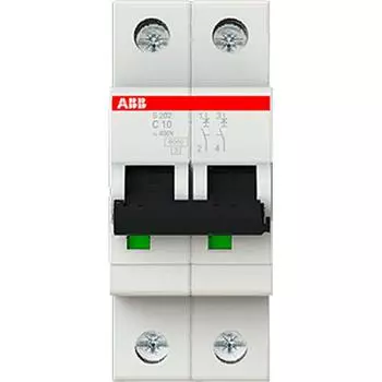 Автоматический выключатель ABB S202 1P N C10 А 6 кА 2CDS252001R0104