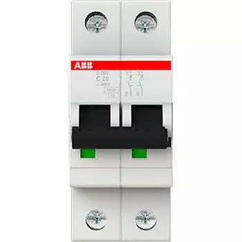 Автоматический выключатель ABB S202 1P N C20 А 6 кА 2CDS252001R0204