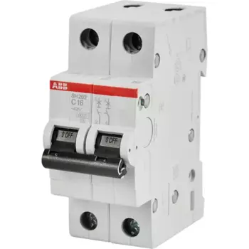 Выключатель автоматический ABB SH202 2 полюса 16 А