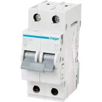 Автоматический выключатель Hager MY210 1P N C10 А 4.5 кА