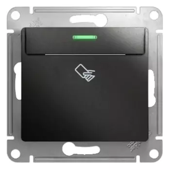Выключатель карточный встраиваемый Systeme Electric Glossa 1 клавиша цвет антрацит