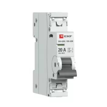 Выключатель нагрузки EKF Proxima ВН-63 1P N 20 А