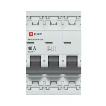 Выключатель нагрузки EKF Proxima ВН-63 3P N 40 А