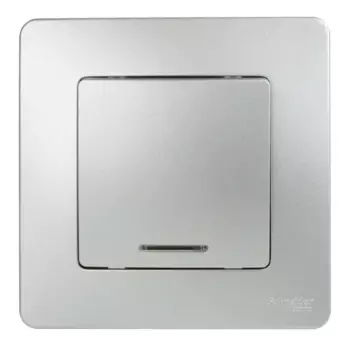 Выключатель встраиваемый Systeme Electric Blanca 1 клавиша цвет алюминий