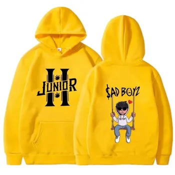 Весенние мужские толстовки с капюшоном Junior H Sad Boys Harajuku Girls Hip Hop Pullover Fancy Music Gift Casual Loose Comfort Sweatshirt S