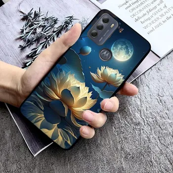 Чехол для телефона с цветком лотоса для Moto G84 G22 G32 G42 G52 G62 G53 G72 G60 G60S G100 G10 G20 G30 G13 G50 G 5G G Pure Moto G60S
