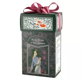 Чай черный Plum Snow Пуэр с розой и мандарином 100 г