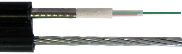 Кабель волоконно-оптический 9/125, 8 волокон Lanmaster LAN-OFC-GYXTC8S08S21 бронированный стал. лентой, самоподвесной, с тросом, GYXTC8S, PE, внешний,