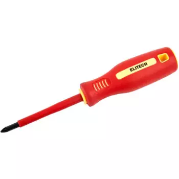 Отвертка крестовая диэлектрическая Elitech 231301 PZ1x80 мм