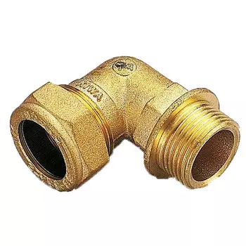 Отвод обжимной Tiemme наружная резьба 3/4"x28 мм медь 1100169