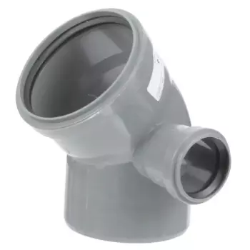 Отвод правый 110x50 мм 45°