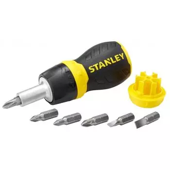 Отвёртка со сменными битами Stanley с храповым механизмом 6 предметов