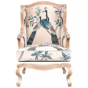 Кресло с синими павлинами Emperor's Bird 2