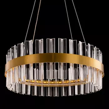 Круглая Люстра Кольцо Хрусталь диаметр 40 см RING Saturno Not Baroncelli Brass