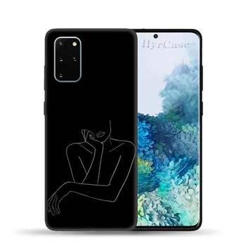 Чехол «Мона Лиза Арт Дэвид Девушка Линии» для Samsung S22 S21 Ultra S20 Fe Plus A53 A73 A52 A72 A51 A71 A22 A12 A32 A50 A33 A13 For A72 4G 5G