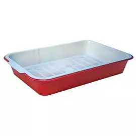 Лоток Zooexpress Адам 11010 с сеткой низкие ножки для кошек (40 х 26,5 х 6,5 см, В заказе будет случайный цвет)