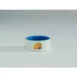 Миска Beeztees керамическая с изображением хомяка (120 мл, Голубая)