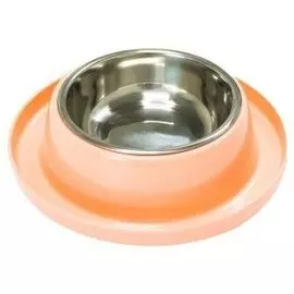 Миска SuperDesign Ant Preventing Bowl Pink розовая на меламиновой подставке для животных (350 мл, Розовый)
