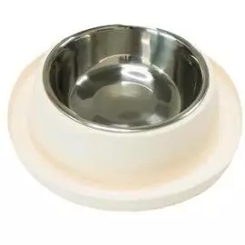 Миска SuperDesign Ant Preventing Bowl White белая на меламиновой подставке для животных (700 мл, Белый)