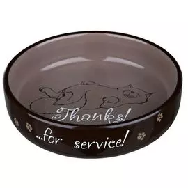 Миска Trixie Thanks For Service керамическая для кошек коротконосых пород (300 мл, 15 см, В ассортименте)