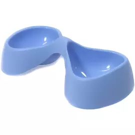 Миска United Pets Bicio двойная голубая для животных (2 х 230 мл, Голубой)