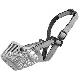 Намордник Дарэлл ZооM Silver Reflex серебряный пластиковый светоотражающий металлик для собак (№ 3: 20 см (Лабрадор))