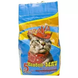 Наполнитель Brava Ковбой Мяу для гладкошерстных кошек (5 л (3 кг),)