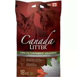 Наполнитель Canada Litter "Запах на Замке" комкующийся глиняный для кошек (12 кг, Без запаха)