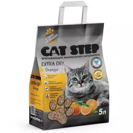 Наполнитель Cat Step Extra Dry Orange впитывающий минеральный для кошек (5 л (4,2 кг))