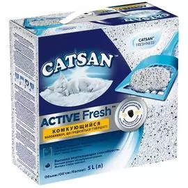 Наполнитель Catsan Active Fresh комкующийся для кошек (5 л (2,5 кг))