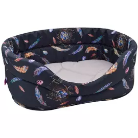 Лежанка Zooexpress Птицы Lux черный для кошек и собак (43 х 30 х 16 см, Черный)