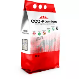 Наполнитель ECO Premium Blue комкующийся древесный с ароматом сосны для кошек (20 л, 7,6 кг, Синий)