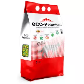 Наполнитель Eco Premium Тутти-фрутти древесный комкующийся с ароматом фруктов и ягод для кошек (5 л, (1,9 кг))