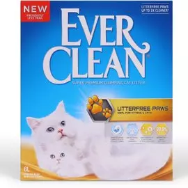 Наполнитель Ever Clean Litter Free Paws комкующийся глиняный для длинношерстных кошек (10 л (9,8 кг))