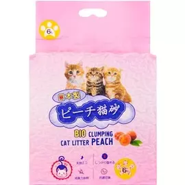 Наполнитель Hakase Arekkusu Персик комкующийся для кошачьего лотка (6 л (2,85 кг))