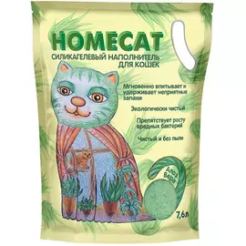 Наполнитель Homecat Алоэ Вера силикагелевый для кошачьих туалетов (7,6 л, (3,3 кг))