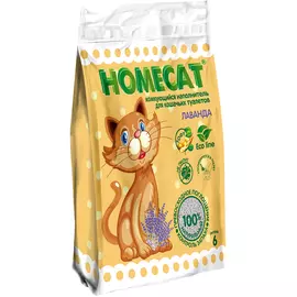 Наполнитель Homecat Ecoline Лаванда комкующийся растительный для кошек (6 л (2,54 кг))