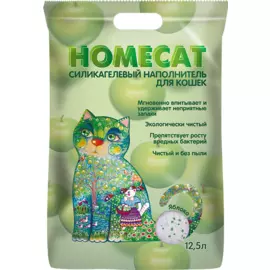 Наполнитель Homecat Яблоко впитывающий силикагелевый для кошачьих туалетов (12,5 л (5,07 кг))