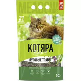 Наполнитель Котяра Луговые Травы комкующийся для кошек (10 л)