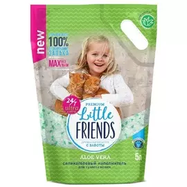 Наполнитель Little Friends Aloe Vera силикагелевый для кошек (5 л (2 кг))