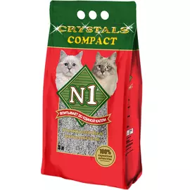 Наполнитель N1 Crystals Compact комкующийся глиняный для кошек 5 л