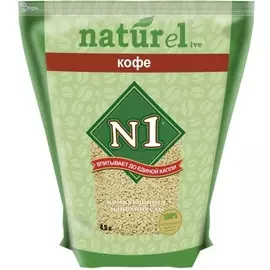 Наполнитель N1 Naturel Кофе для кошек (4,5 л (3,4 кг),)