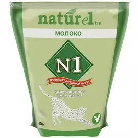 Наполнитель N1 Naturel Milk для кошек (4,5 л (3,4 кг),)