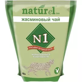 Наполнитель N1 Naturel Жасминовый чай для кошек (4,5 л (3,4 кг),)