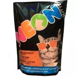 Наполнитель Neon Litter комкующийся силикагелевый для кошек (1,8 кг, Оранжевый)